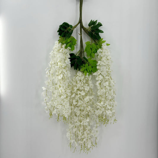 Artificial Wisteria Vine Fake Leaves Plastic Hanging Greenery Decor